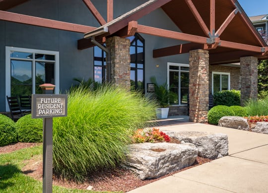 Manicured Landscaping in Front of The Falls at 109 Clubhouse