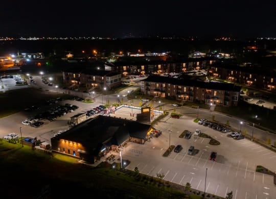 Aerial View Of Sugarfire Restaurant & Grand Central Apartments