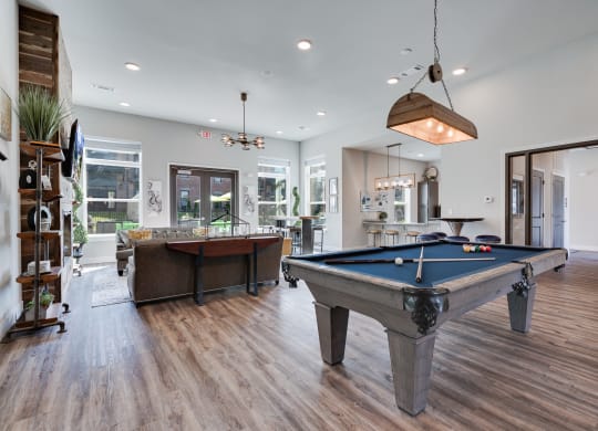 Clubhouse Lounge, Kitchen, & Pool Table