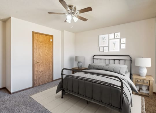 Bedroom with Plush Carpeting