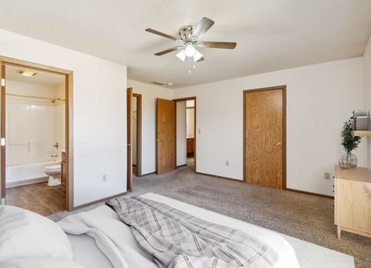 Spacious Bedroom with Plush Carpeting
