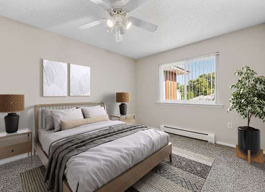 Bedroom with Abundant Natural Light