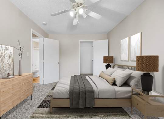 Bedroom With Ceiling Fan