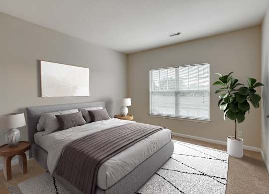 Bedroom with Plush Carpeting