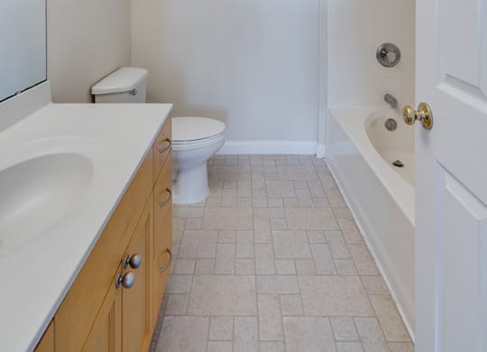 Spacious Bathroom and Shower with Tub