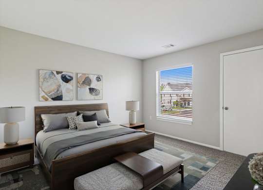 Bedroom with Plush Carpeting