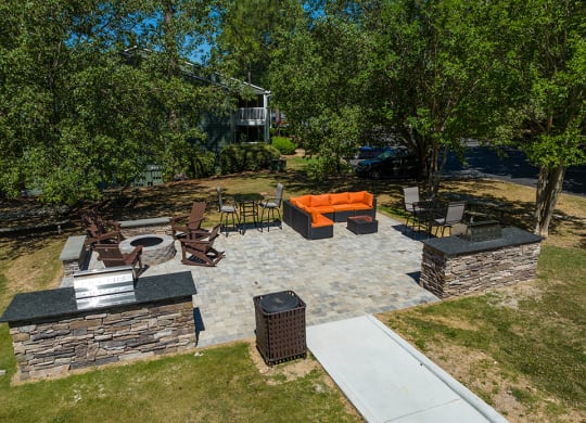 Aerial View Of Patio Lounge & Grill Area