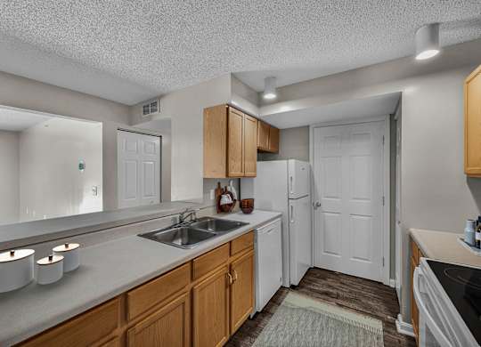 Kitchen with Wood Cabinets