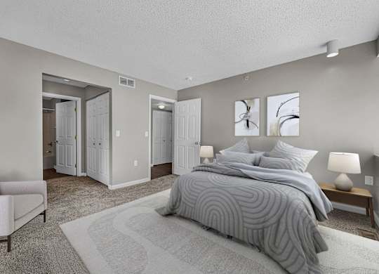Bedroom with Plush Carpeting