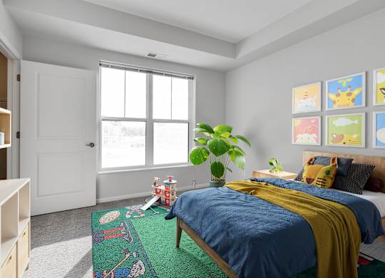 Bedroom with Plush Carpeting