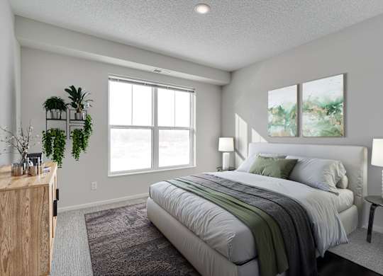 Bedroom with Large Window