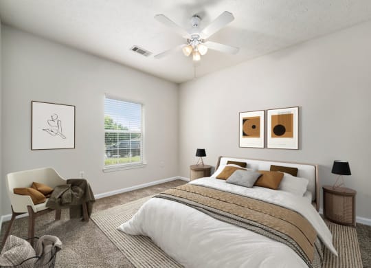 Bedroom With Ceiling Fan