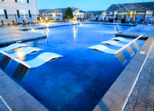 Zero-Entry Pool Area With Lounge Chairs