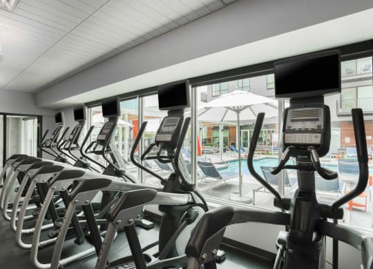 Multiple Elliptical Machines In The Fitness Center