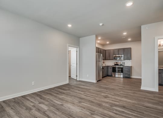 Spacious Living Area With Wood-Style Flooring