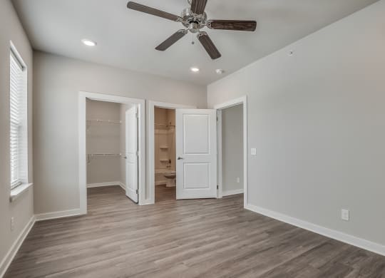 Bedroom with Wood Style Flooring
