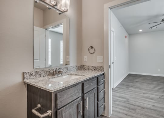 Bathroom With Granite Vanities