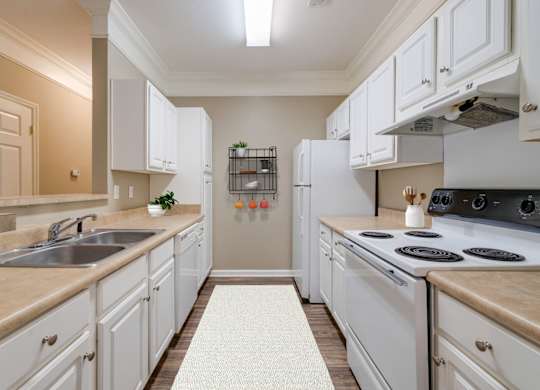 Kitchen with White Appliances