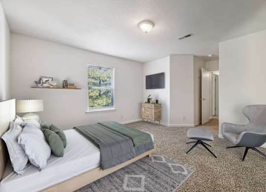 Bedroom with Plush Carpeting