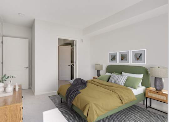 Bedroom with Plush Carpeting