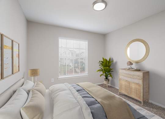 Bedroom with Plush Carpeting