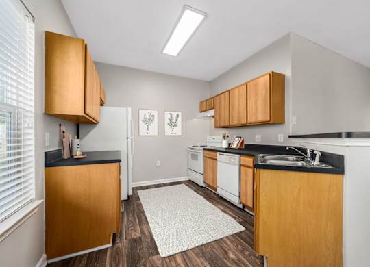 Kitchen with Wood Cabinets