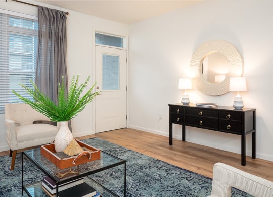 Living Room with Private Entrance Door