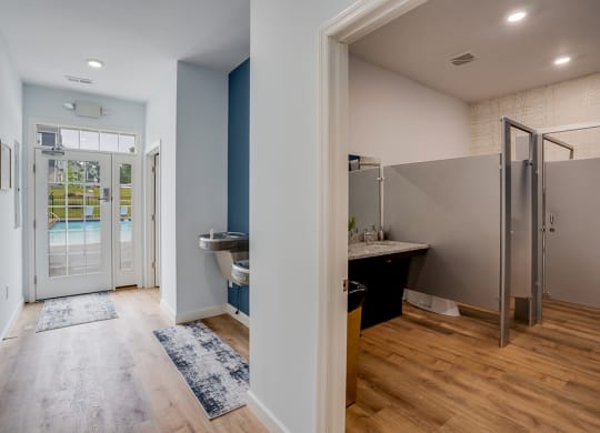 Bathroom at the Clubhouse Leading to Pool Area