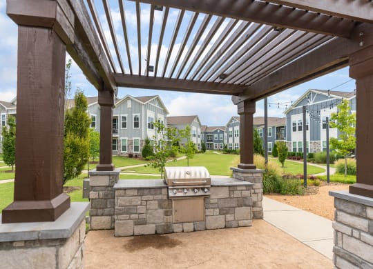 Outdoor Grilling Area with Pergola