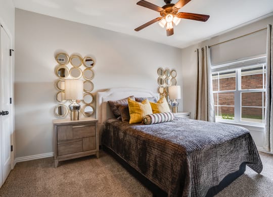 Bedroom with Double Windows and Closet
