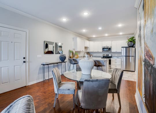 Dining Area with Front Door