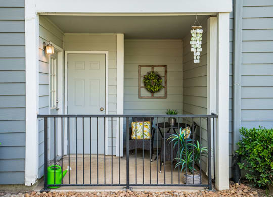 Private Patio with Light