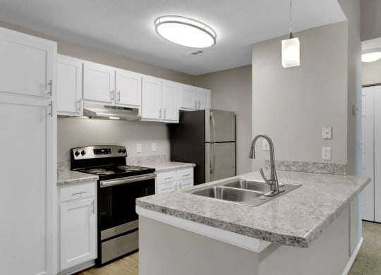 Renovated Kitchen With Stainless Steel Appliances