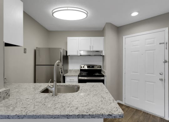 Renovated Kitchen With Stainless Steel Appliances