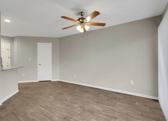 Renovated Living Area With Ceiling Fan