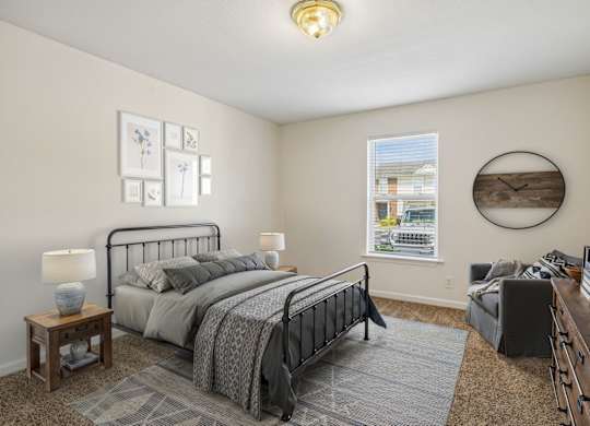 Bedroom with Plush Carpeting