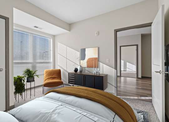 Bedroom with Abundant Natural Light
