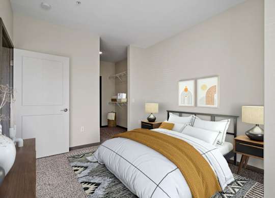 Bedroom with Plush Carpeting