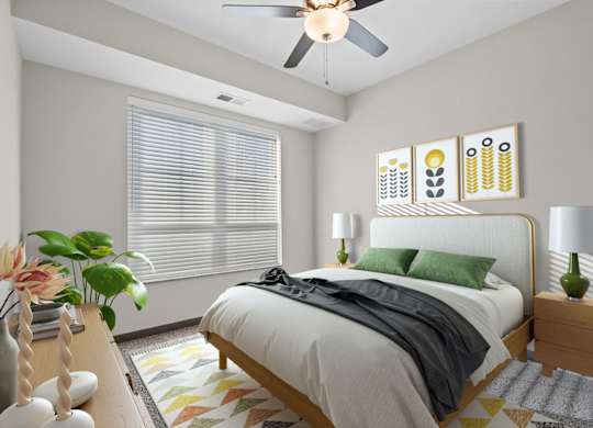 Bedroom with Plush Carpeting