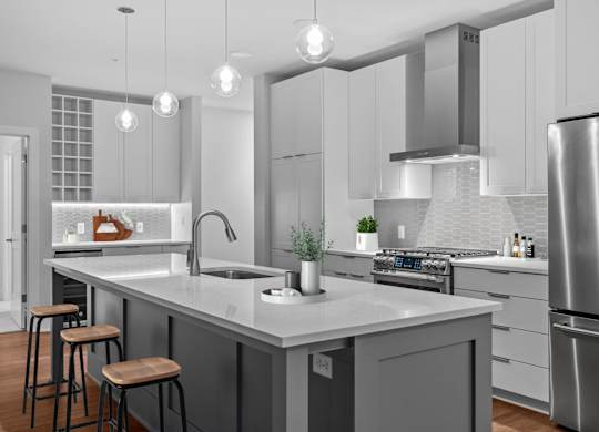 Fully Equipped Kitchen with Stainless Steel Appliances