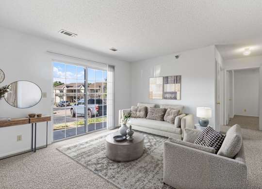 Living Area with Patio Walkout