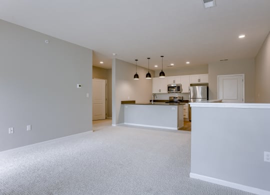 Spacious Living Area with Carpet