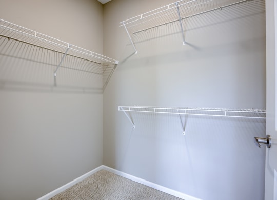 Walk-In Closet With Built-In Shelving