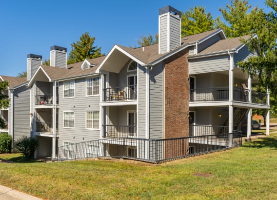 Spacious Exterior Balconies Overlooking the Grass Area