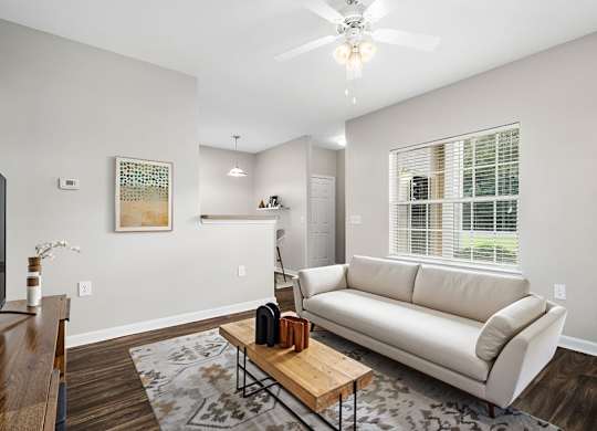 Living Area with Hardwood-Style Floors