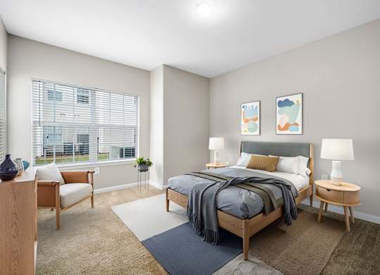 Bedroom with Plush Carpeting