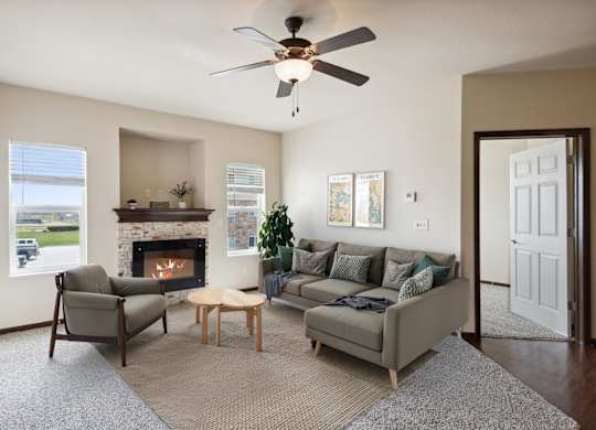 Living Room with Fireplace