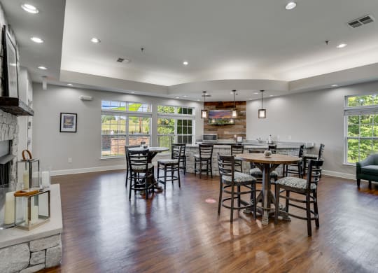 Clubhouse Lounge With Large Windows