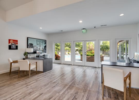 Clubhouse Office Areas Overlooking The Pool & Sundeck
