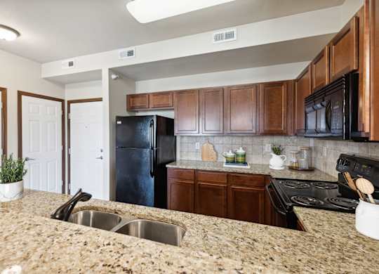 Kitchen with Granite Countertops